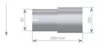 Pipe Adaptor, ID/OD=103/127 L= 200 ALU
